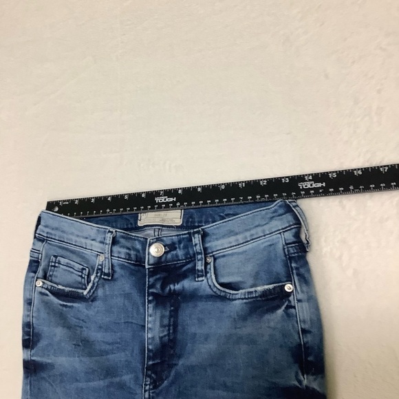 Free People Jeans Sz 28 Skinny Cropped Distressed Medium Wash - Picture 4 of 6